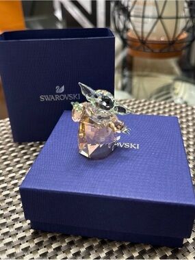 Swarovski Iridescent Pink and Clear Crystal Brooch